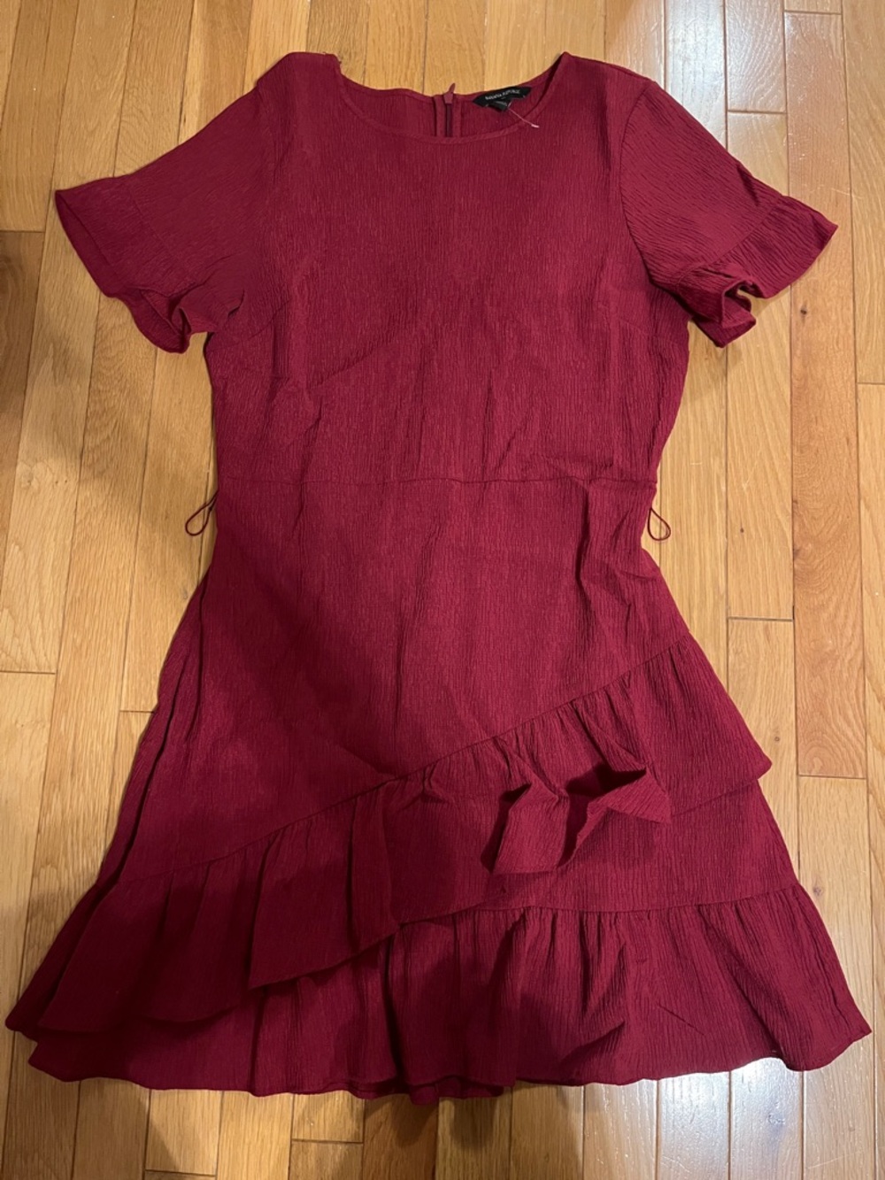 Banana Republic dark red frilly mini dress